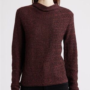 NIC+ZOE Pixel Knit Funnel Neck Long Sleeve Sweater size small